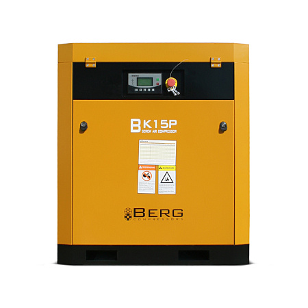Винтовой компрессор BERG ВК-15Р, 12 бар (IP23) с ременным приводом